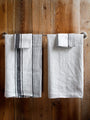 MONC XIII Nizza Black Runner by MONC XIII Textiles New Towels and Bath Sheets Runner / Black and White / Linen