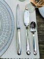 Puiforcat Normandie Dessert Spoon Silver Plate by Puiforcat Tabletop New Cutlery Spoon / Silver / Steel