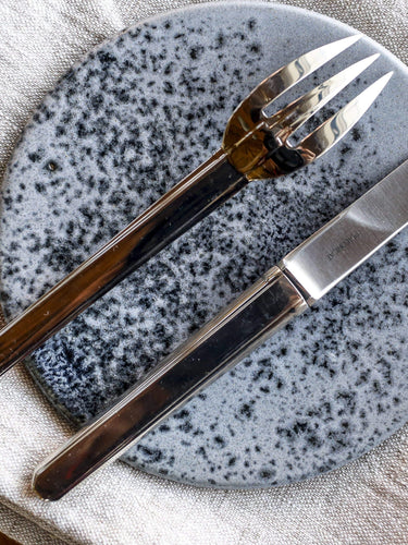 Puiforcat Normandie Salad Fork in Silver Plate by Puiforcat Tabletop New Cutlery Fork / Silver / Steel