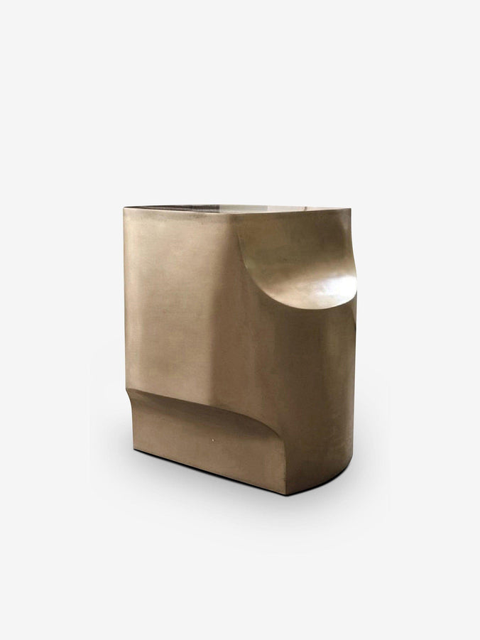 OPE Side Table in Brushed Bronze by Collection Particuliere