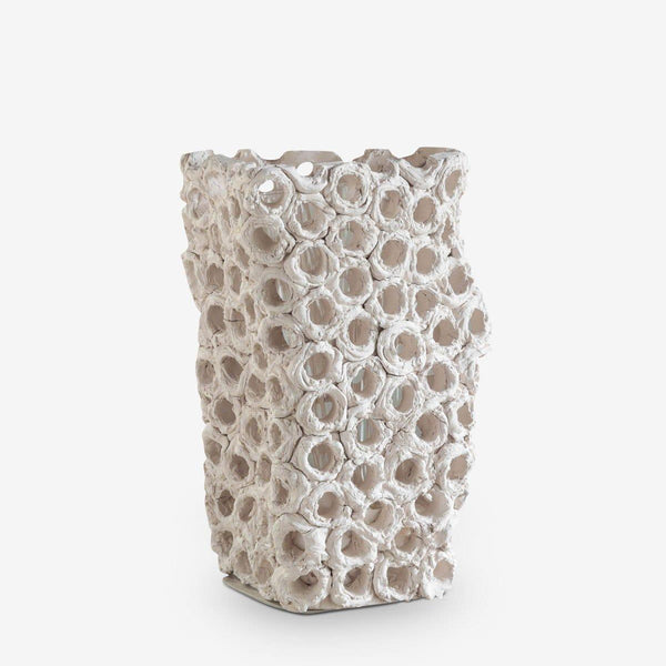 Organic Form Vase with Extra Large Piercings by Gilles Caffier