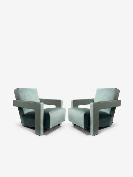 Cassina Utrecht Armchair Velvet Pair