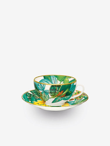 Hermes Passifolia Breakfast Cup and Saucer by Hermes Tabletop New Dinnerware 03609095128643
