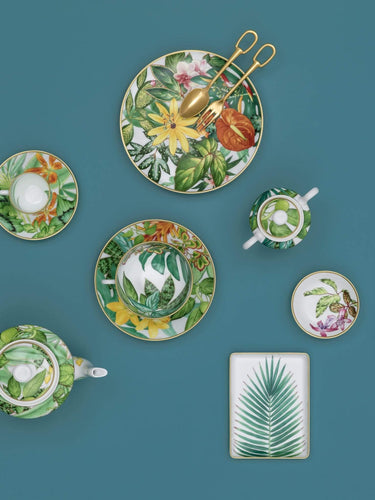 Hermes Passifolia Small Tray 'Palm' by Hermes Tabletop New Dinnerware Tray / White / Porcelain