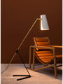 Sammode Pierre Guariche G21 Floor Lamp in White by Sammode Lighting New 14” L x 35” W x 46” H / Brass / Metal