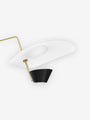 Sammode Pierre Guariche G25 Wall Lamp in Black and White by Sammode Lighting New 49.6" L x 15" W x 32" H / Black / Brass