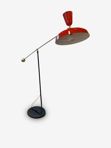 Sammode Pierre Guariche Small G1 Floor Lamp by Sammode Lighting New 45” L x 13” W x 47” H / Vermillion Red / Metal
