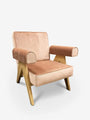Cassina Pierre Jeanneret 053 Capitol Complex Armchair in Oak with Rosa Antica Fabric by Cassina Furniture New Seating 27.2” W x 29” H x 14.7” Seat Height / Rosa Antica / Polyacrylic