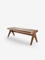 Cassina Pierre Jeanneret 1958 Civil Bench in Teak by Cassina Furniture New Seating 52.2” L x 17.7” D x 16.5” H / natural / wood