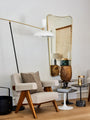 Pierre Jeanneret 1960 Capitol Complex Armchair in Teak with Cenere Fabric by Cassina - MONC XIII
