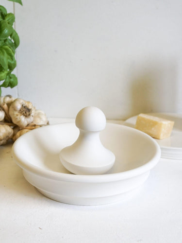Porcelain Ball Pestle and Bowl Mortar by John Julian - MONC XIII