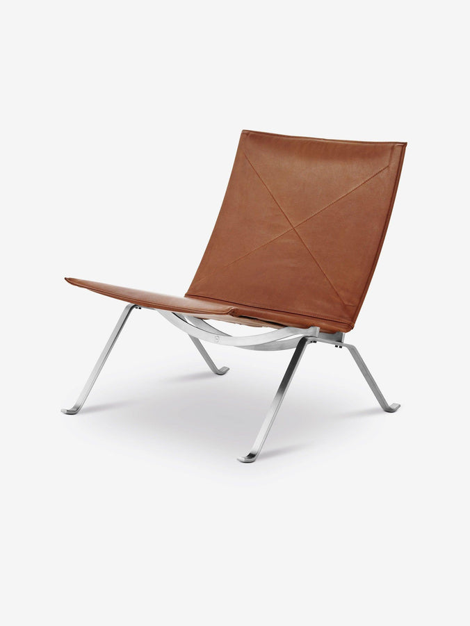 Poul Kjaerholm PK22 Lounge Chair in Rustic Leather by Fritz Hansen