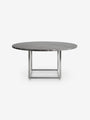Fritz Hansen Poul Kjaerholm PK54 Circulare Table in Grey Brown Honed by Fritz Hansen Furniture New Tables 54" D x 27" H / Grey Brown / Metal