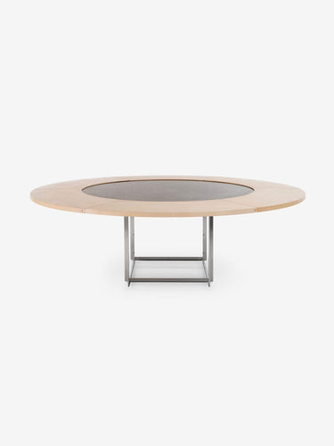 Fritz Hansen Poul Kjaerholm PK54 Circulare Table in Grey Brown Honed by Fritz Hansen Furniture New Tables 54