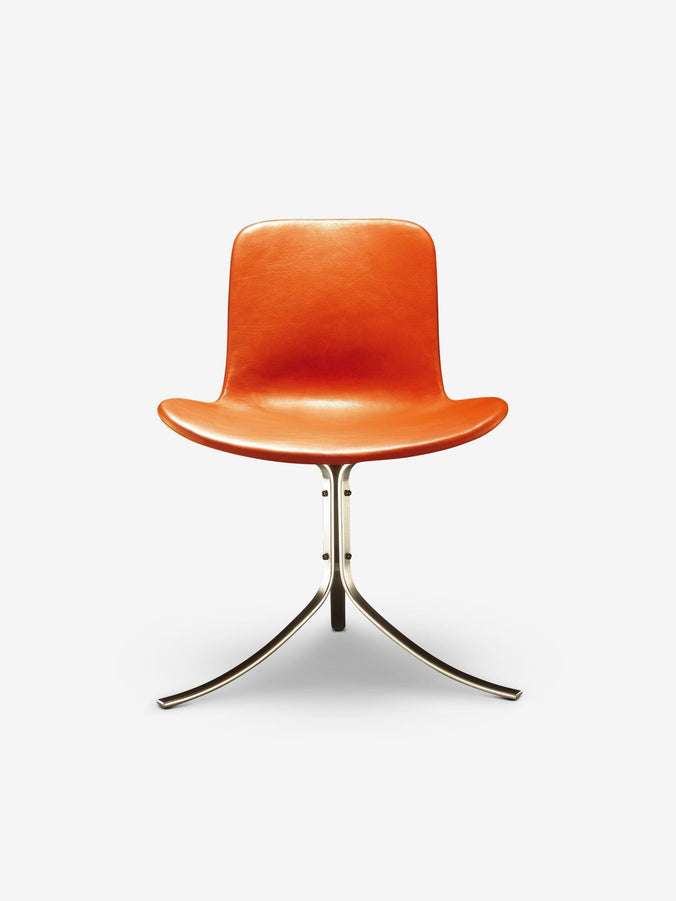 Poul Kjaerholm PK9 Chair in Leather by Fritz Hansen