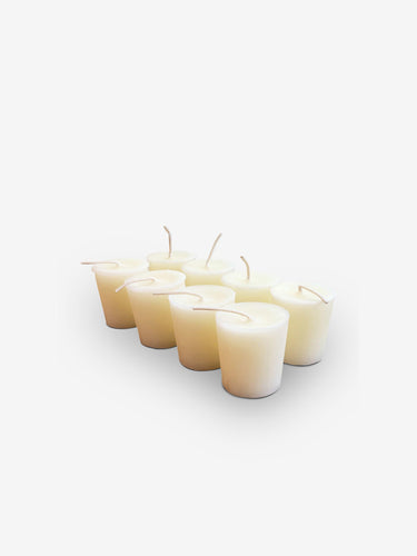 Celine Cannon Set of Votive Candles by Celine Cannon in Unbleached Beeswax Home Accessories New Candles and Home Fragrance Off White Beeswax / Round