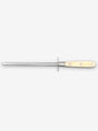 Berti Sharpening Steel by Berti with Wood Block Kitchen Accessories New Kitchen Knives White Lucite / Total Length: 13.4" Blade Length: 8" / Steel