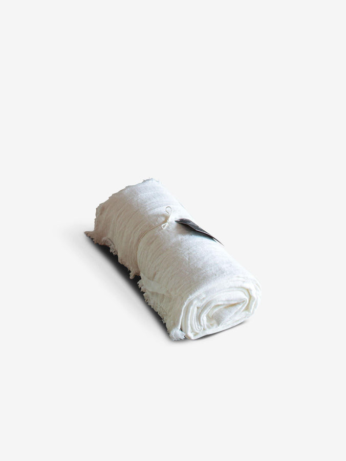 Short Swedish Rustic Tablecloth with Fringe by Axlings