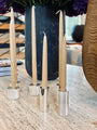 Klaar Prims Silver Plated Ribbed Lux Candle Holder Set by Klaar Prims Tabletop New Decorative