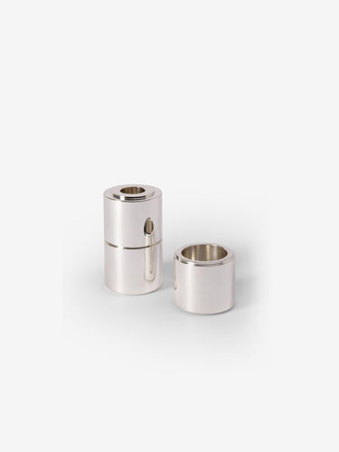 Klaar Prims Silver Plated Smooth Lux Tea Light Set of 3 by Klaar Prims Tabletop New Decorative