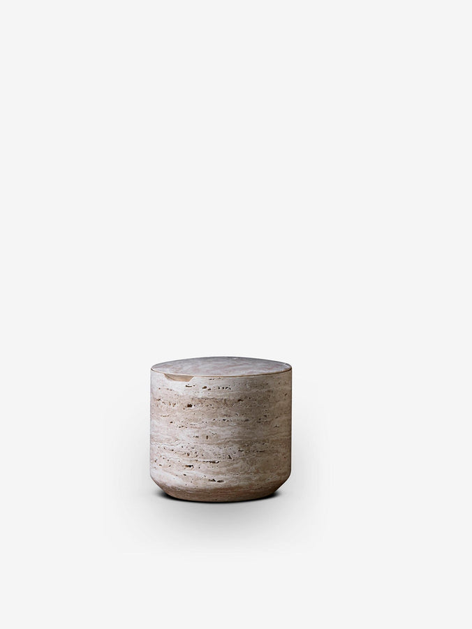 Small Cairn Container in Roman Travertine by Christophe Delcourt for Collection Particuliere