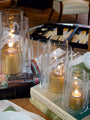 Deborah Ehrlich Small Hurricane Lantern with Satin 24k Gold Candle Holder by Deborah Ehrlich Tabletop New Decorative Default