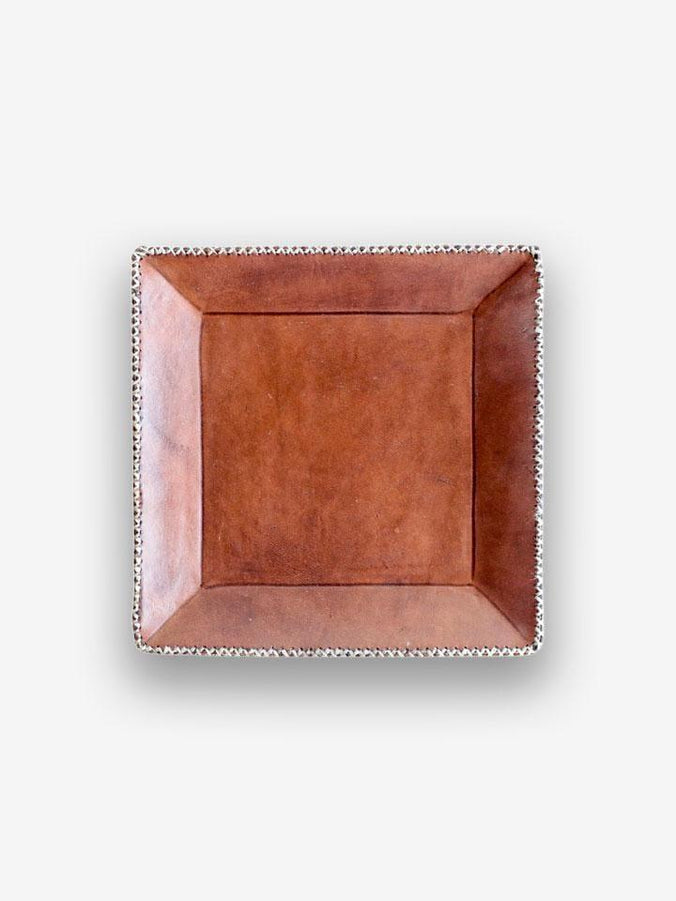 Square Leather Tray by Sol y Luna