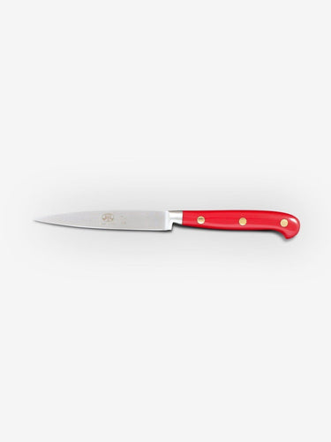 Berti Straight Paring Knife by Berti with Wood Block Kitchen Accessories New Kitchen Knives Red Lucite / Total Length: 9