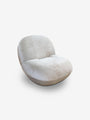 Gubi Swivel Pacha Lounge Chair by Pierre Paulin for Gubi in Splendido Furniture New Seating Perla Lamina Argento