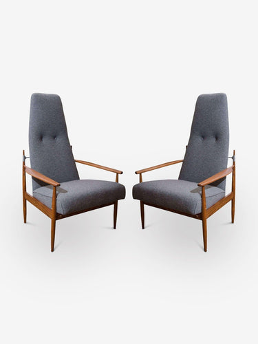 Peter Hvidt Tall Danish Lounge Chairs by Peter Hvidt Furniture Vintage Seating Default