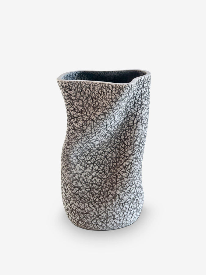 Tall Elephant Texture Twist Vase by Gilles Caffier