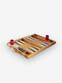Geoffrey Parker Tan and Blue Leather Backgammon Board by Geoffrey Parker Home Accessories New Games Default