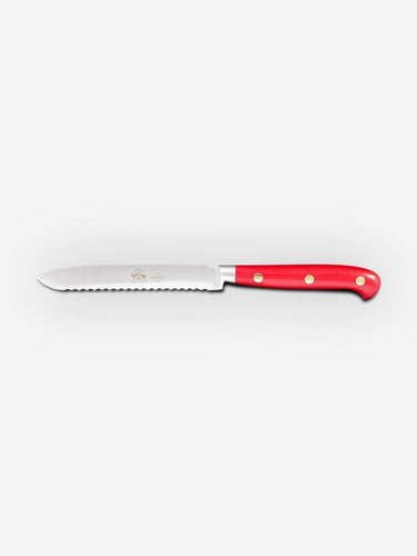 Berti Tomato Knife by Berti with Wood Block Kitchen Accessories New Kitchen Knives Red Lucite / Total Length: 9