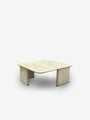 Travertine Coffee Table with Monumental Travertine Legs - MONC XIII