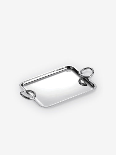 Christofle Vertigo Tray Large with Handles in Silver Plate by Christofle Kitchen Accessories New Silver