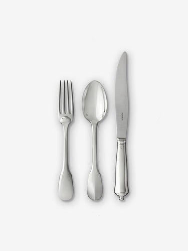 Puiforcat Vieux Paris Dinner Fork in Silver Plate by Puiforcat Tabletop New Cutlery