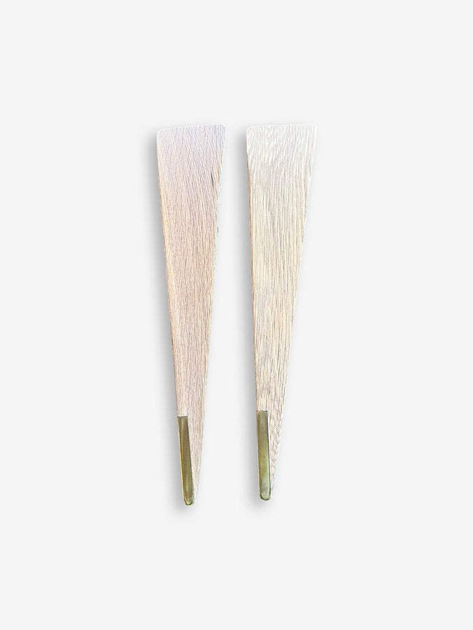 XL MOD Angled Salad Servers in White Oak